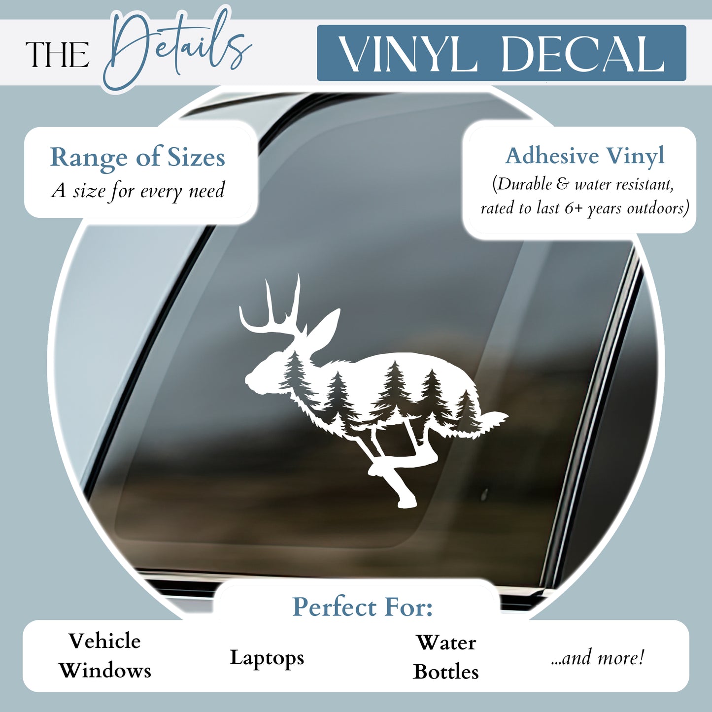 Jackalope Cryptid Vinyl Decal