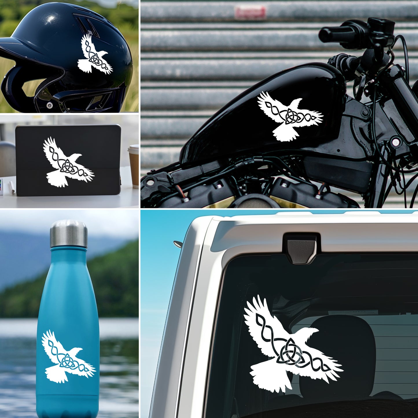 Raven with Celtic Knot Vinyl Decal