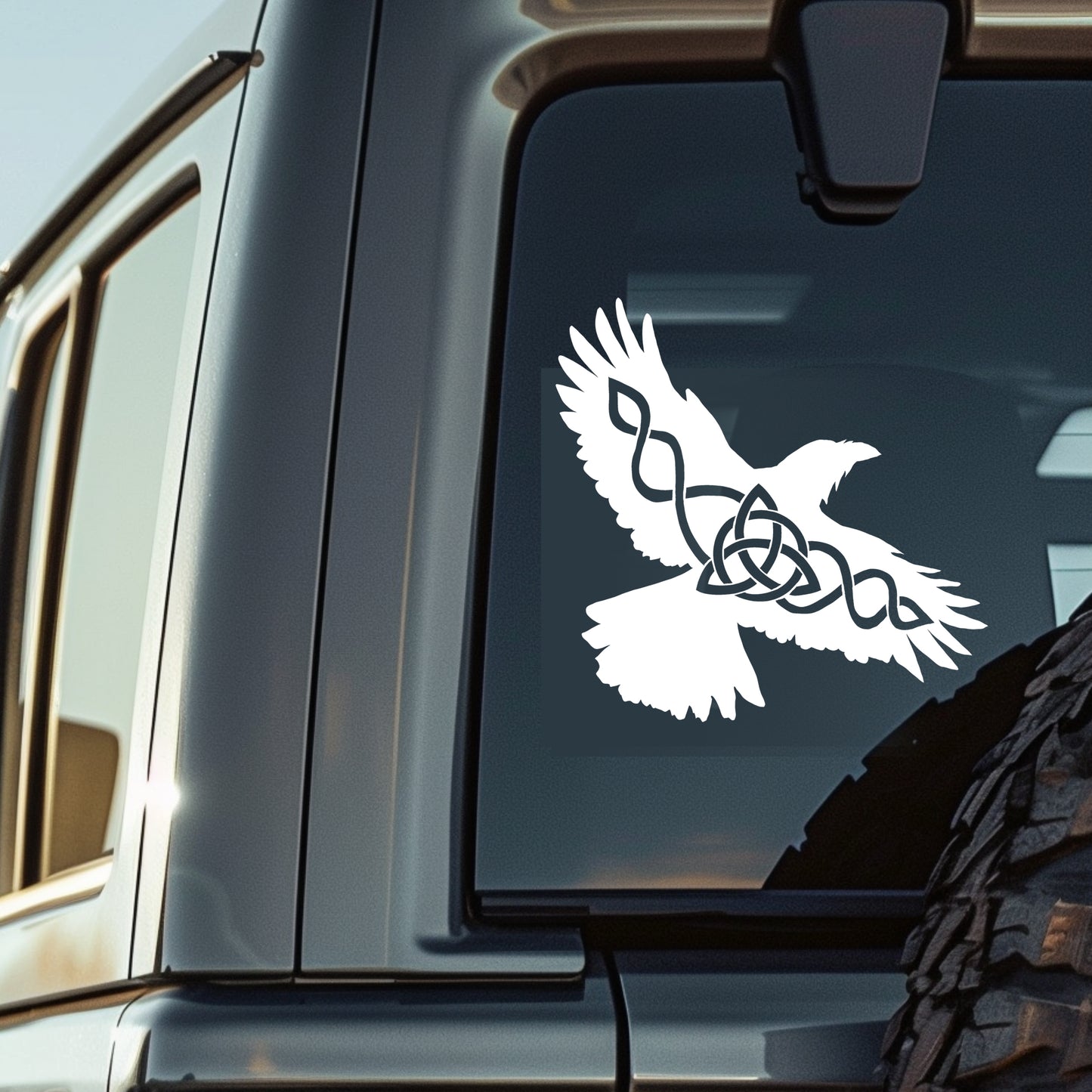 Raven with Celtic Knot Vinyl Decal