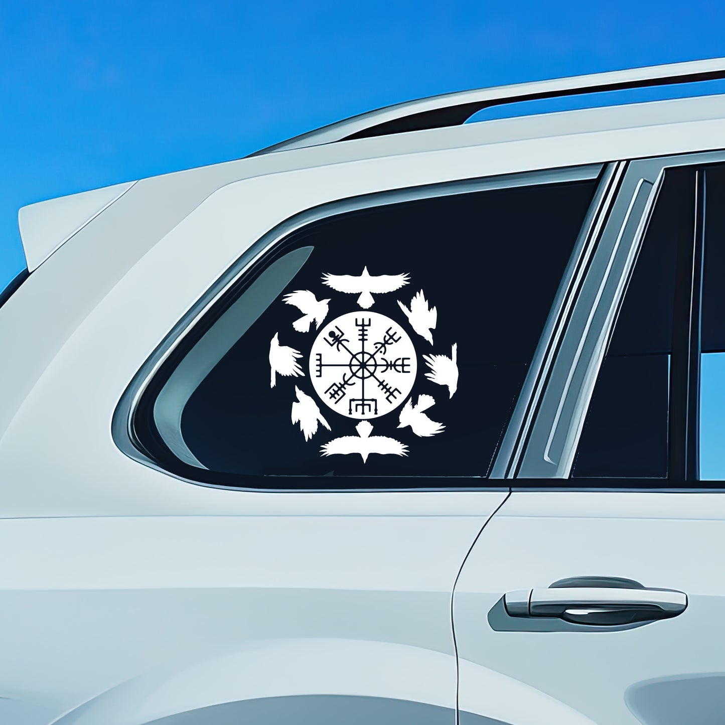Ravens with Viking Compass Vinyl Decal
