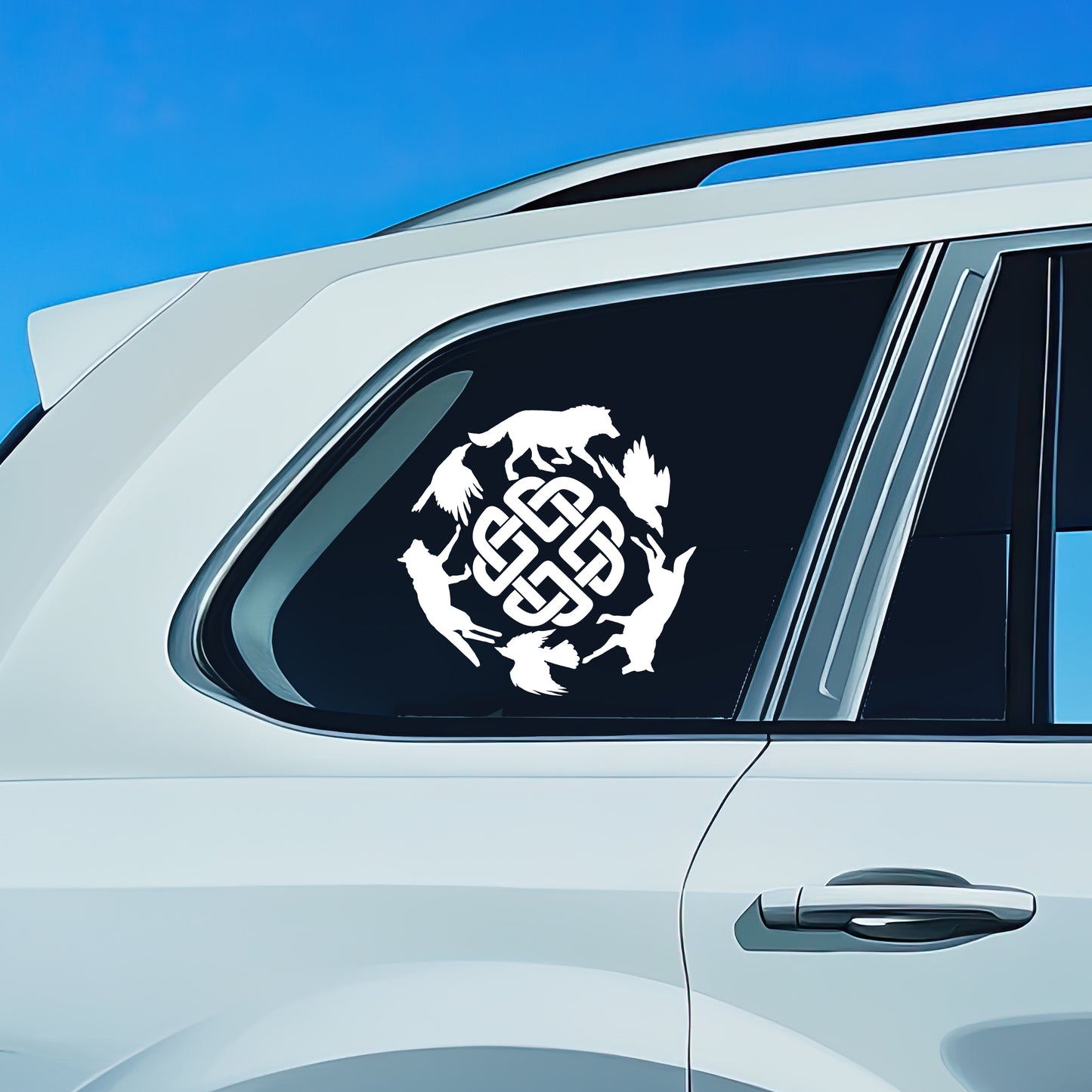 Norse Wolf with Celtic Knot Vinyl Decal