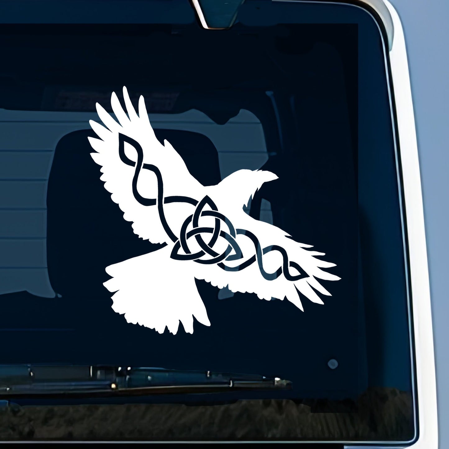 Raven with Celtic Knot Vinyl Decal