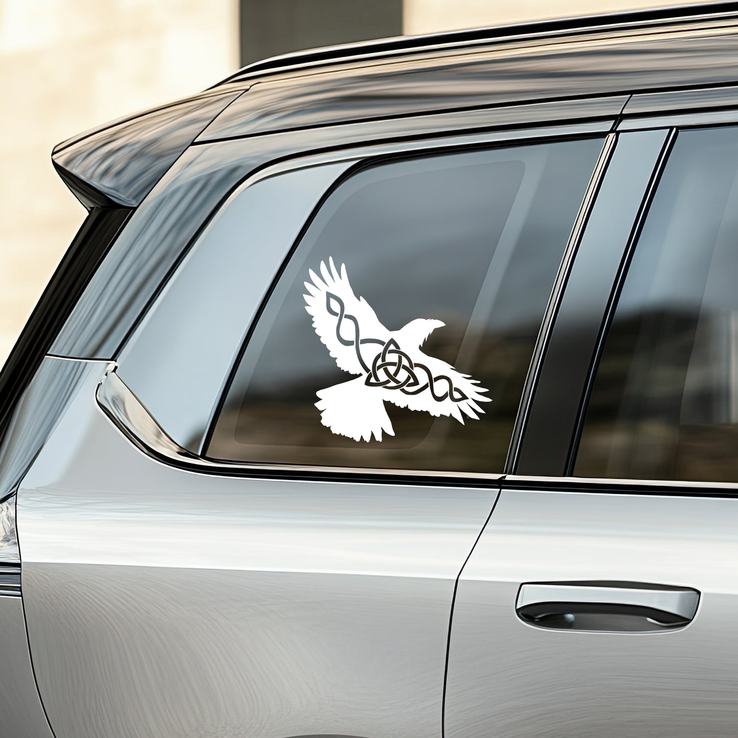 Raven with Celtic Knot Vinyl Decal