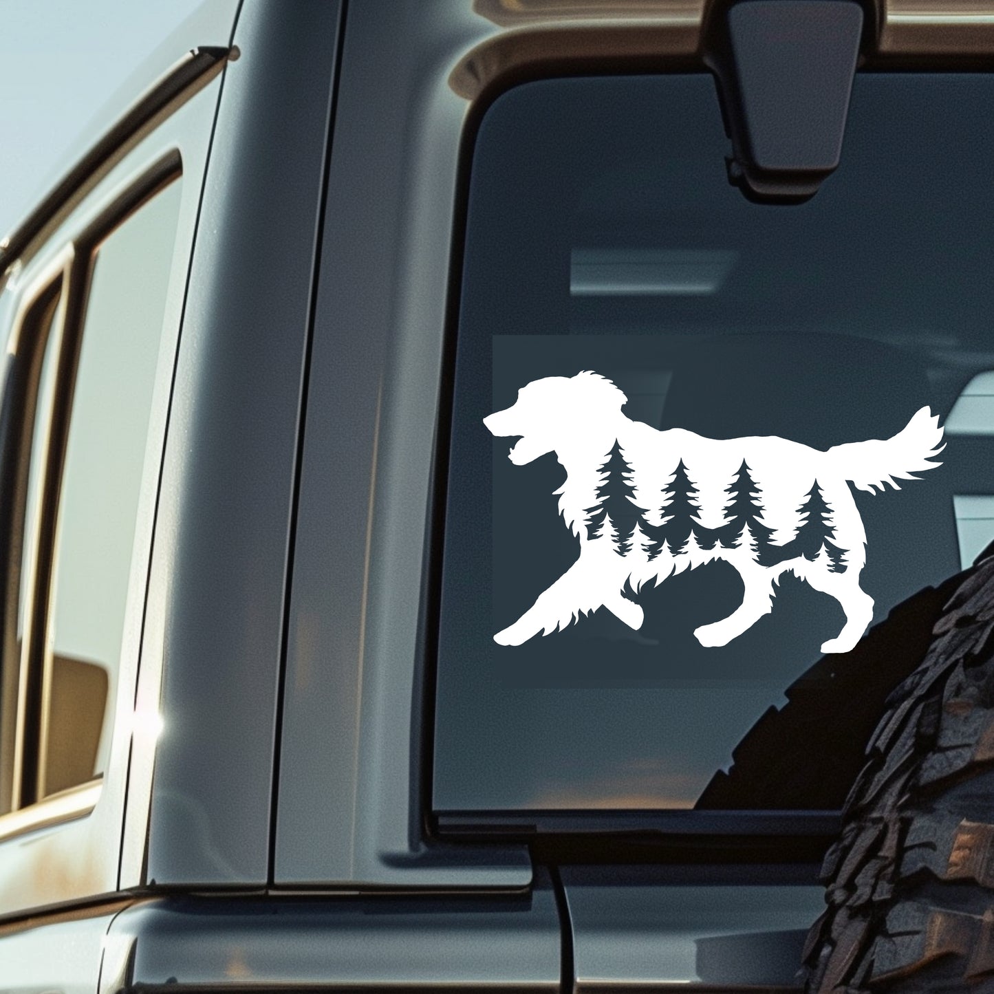 Running Golden Retriever Dog Vinyl Decal