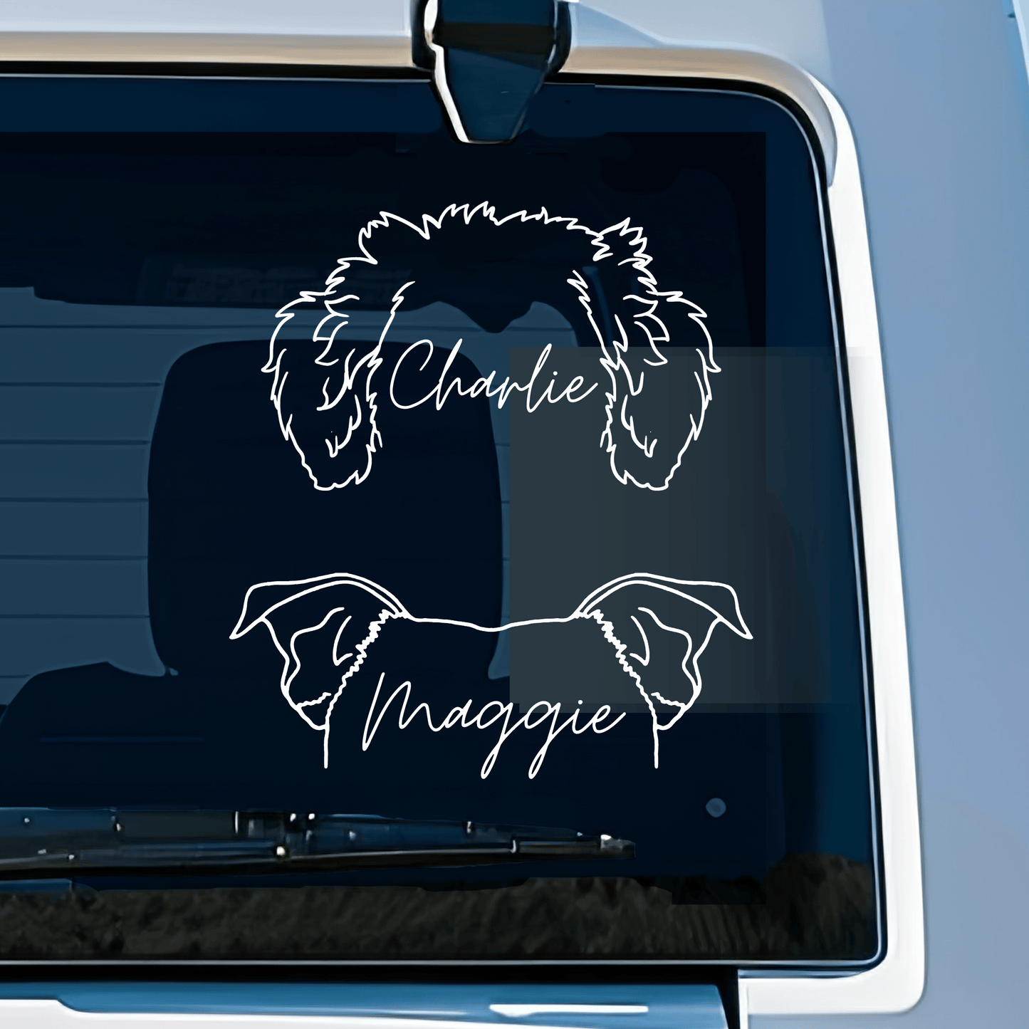Custom Dog Ear Vinyl Decal