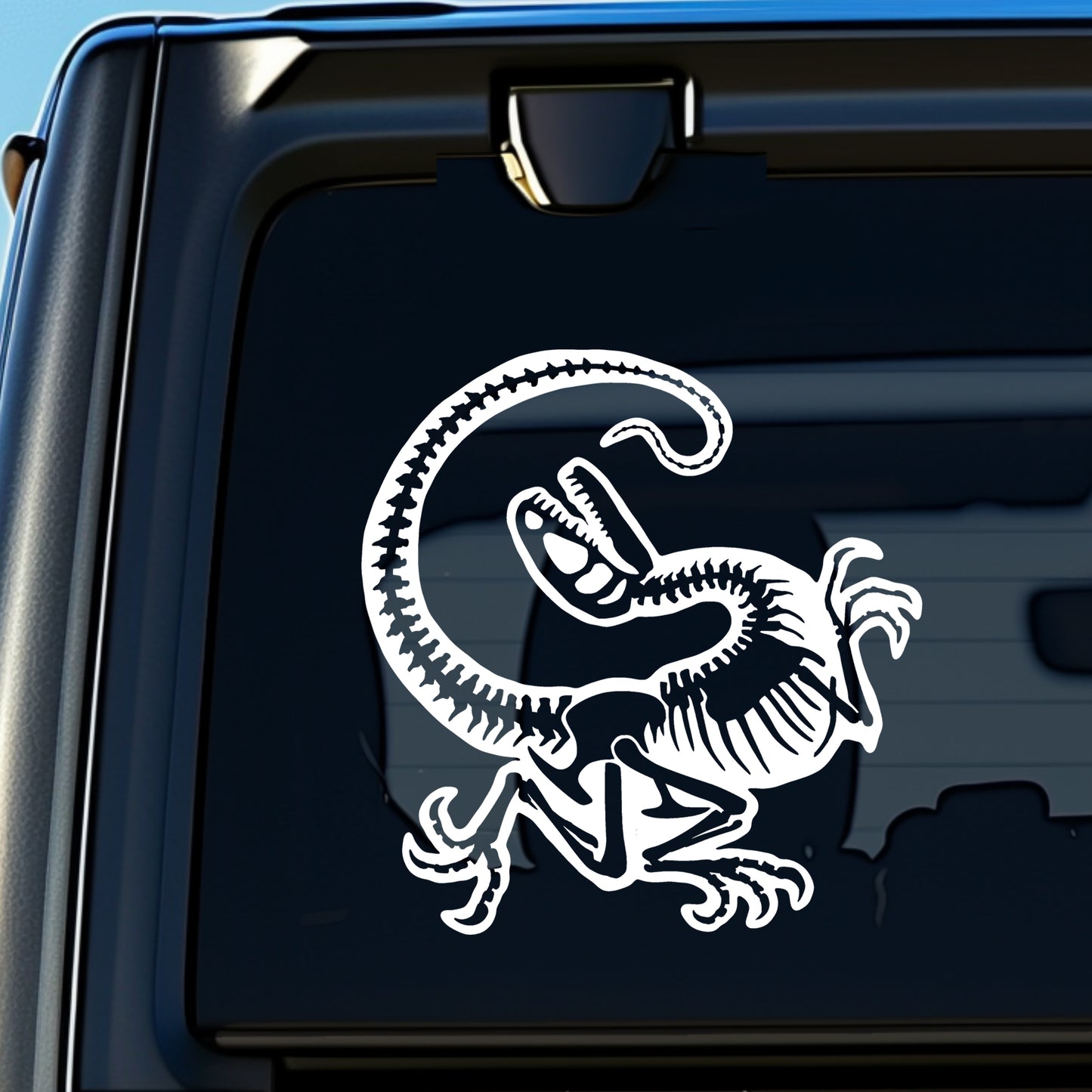Raptor Skeleton Vinyl Decal
