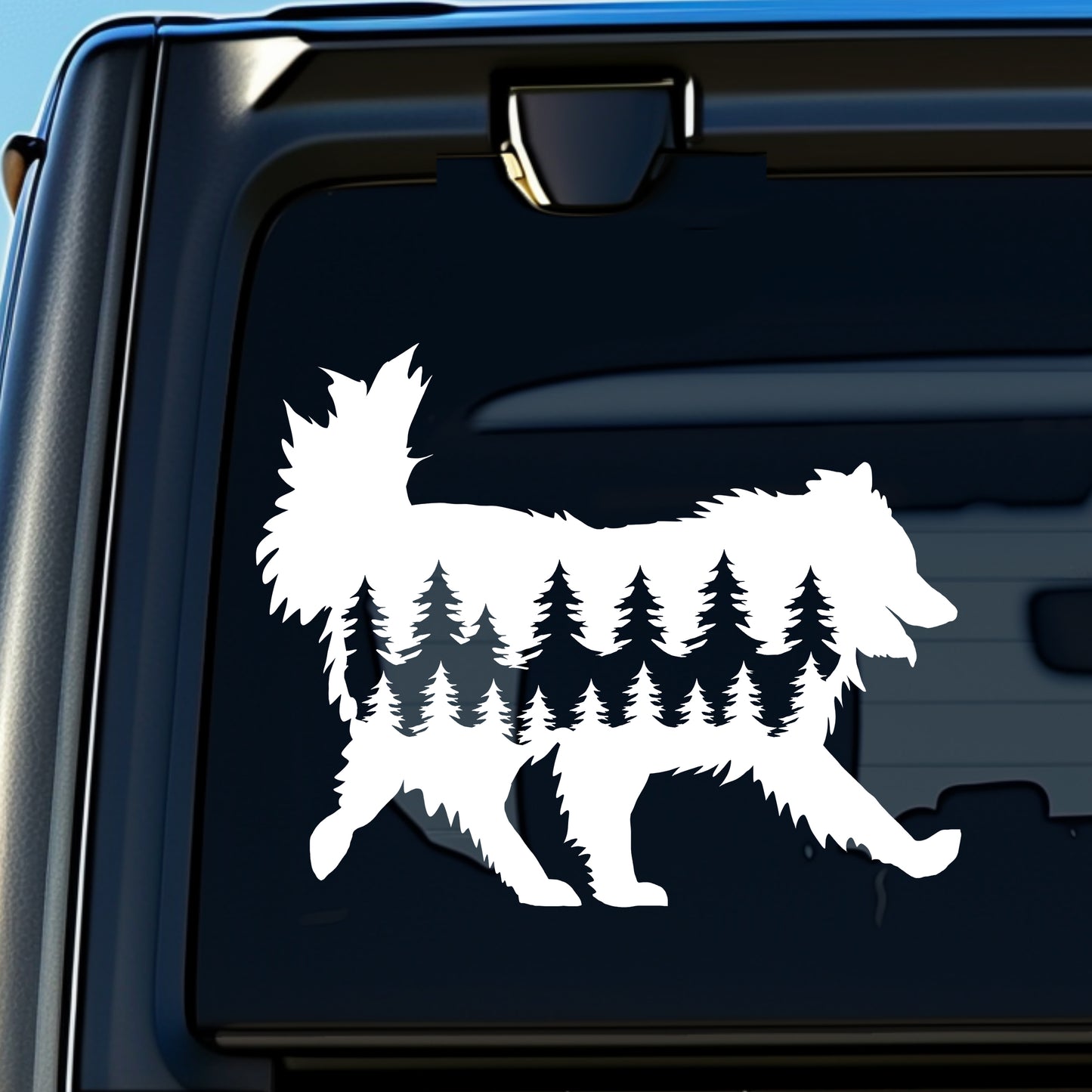 Running Samoyed Dog Vinyl Decal