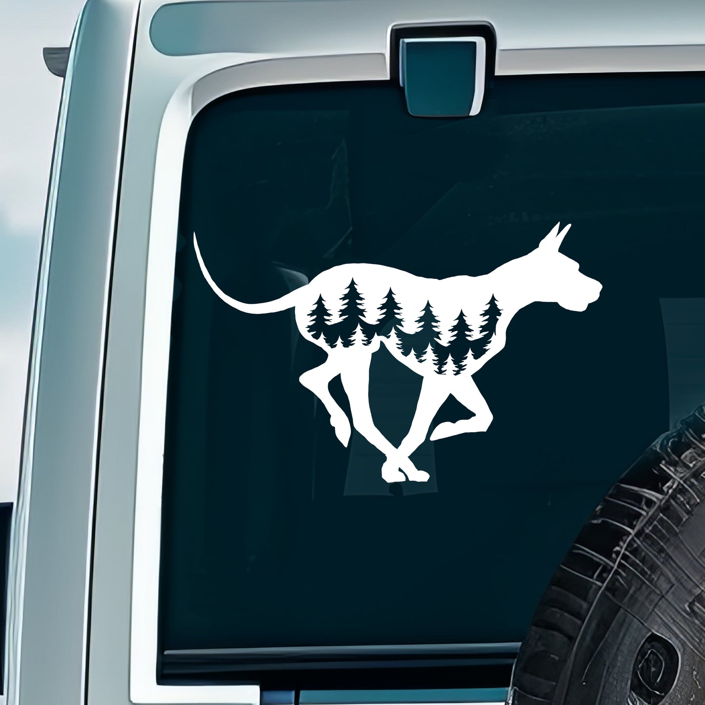 Running Great Dane Dog Vinyl Decal