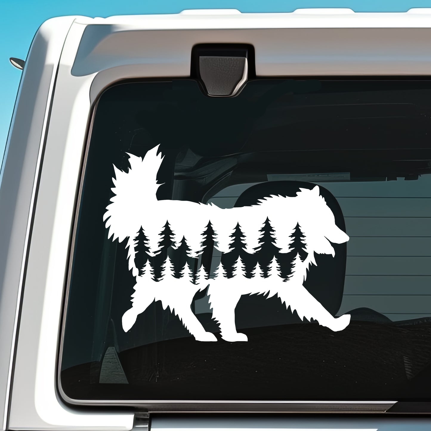 Running Samoyed Dog Vinyl Decal
