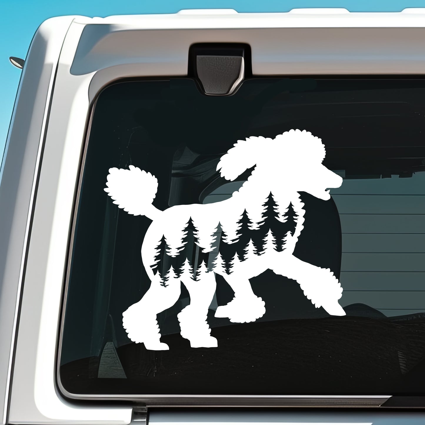 Running Poodle Dog Vinyl Decal