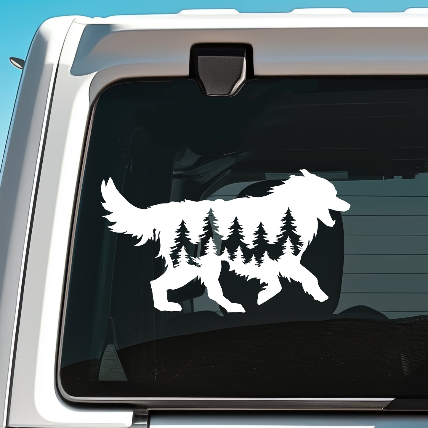 Running Australian Shepherd Dog Vinyl Decal