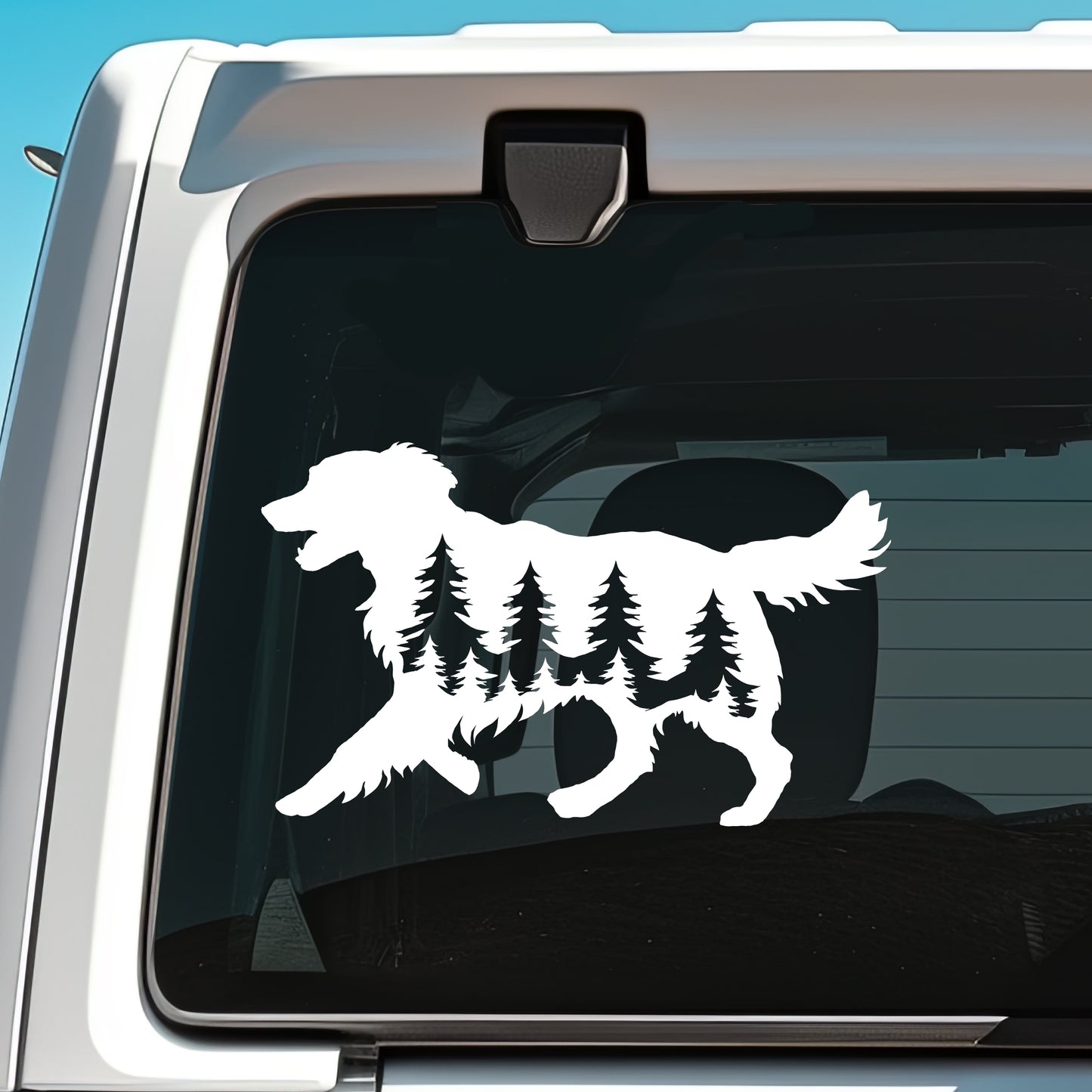 Running Golden Retriever Dog Vinyl Decal