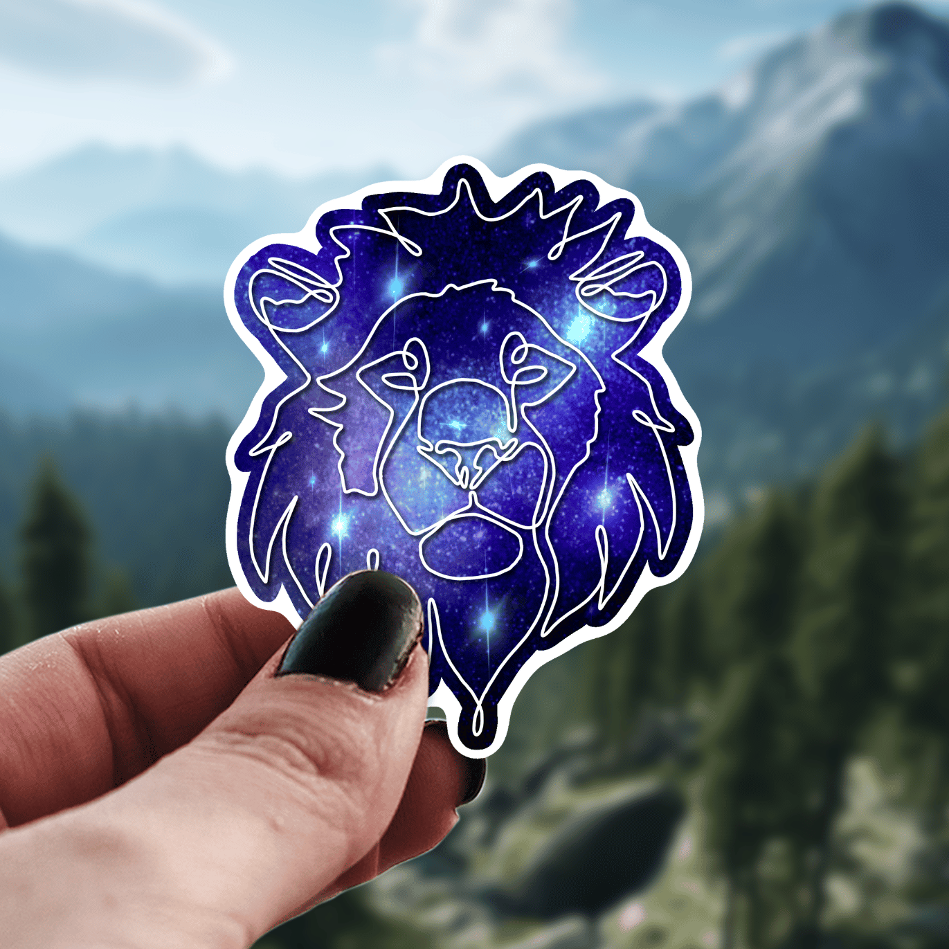 Galaxy Lion Sticker