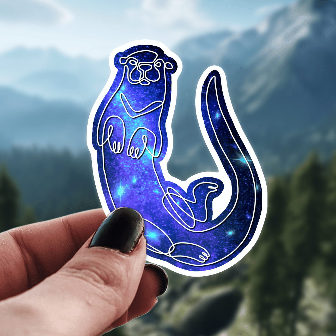 Galaxy Otter Sticker