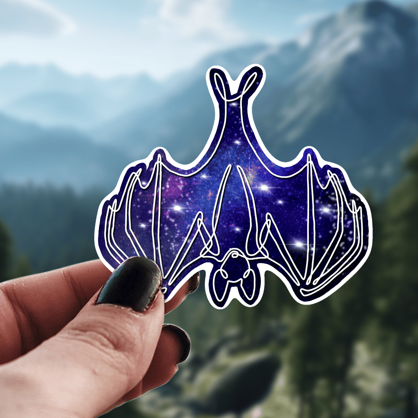 Galaxy Bat Sticker