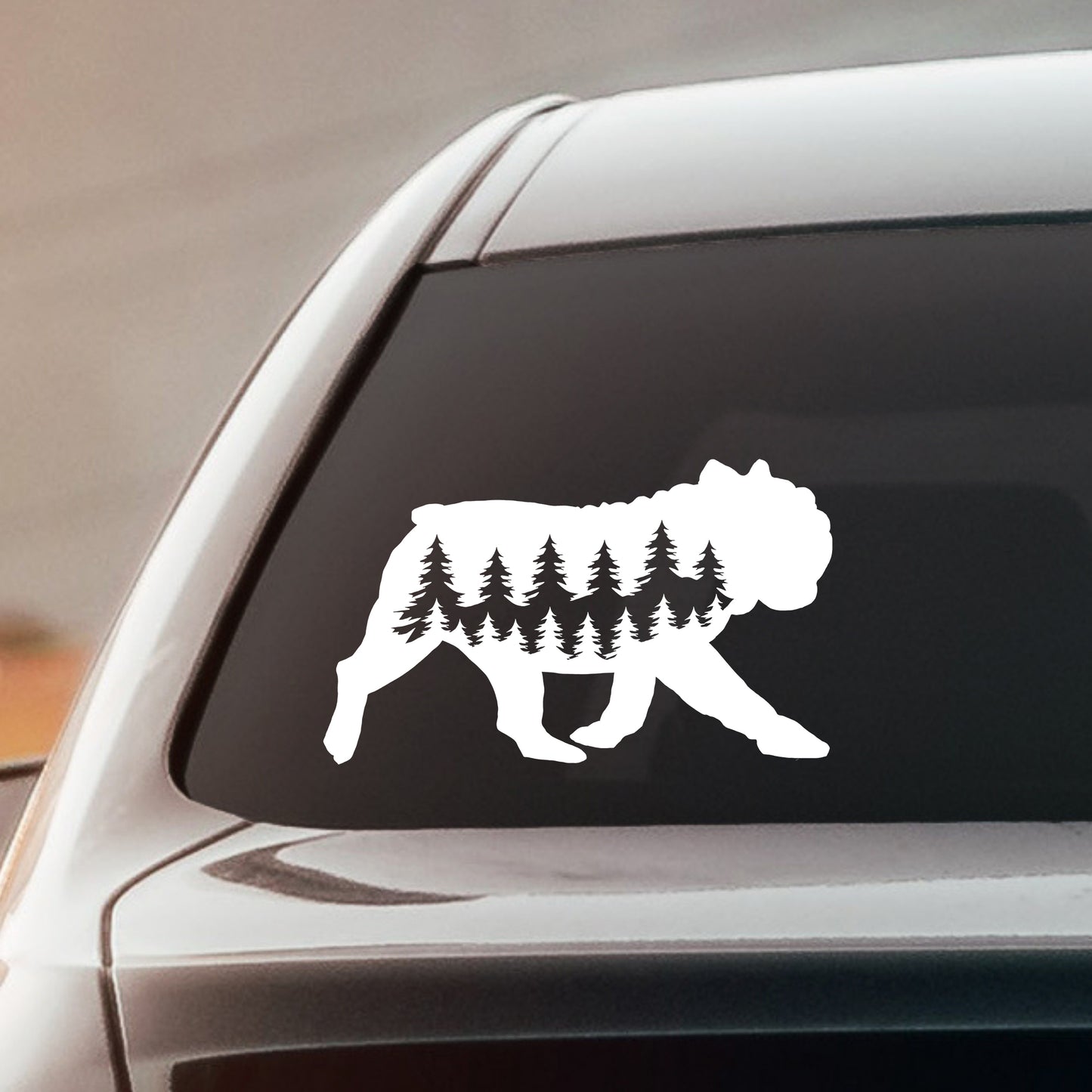 Running Bulldog Dog Vinyl Decal