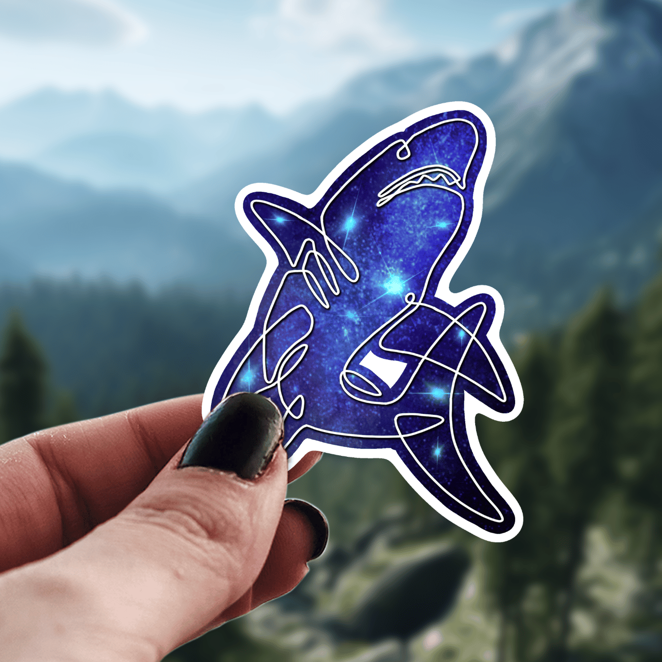 Galaxy Shark Sticker
