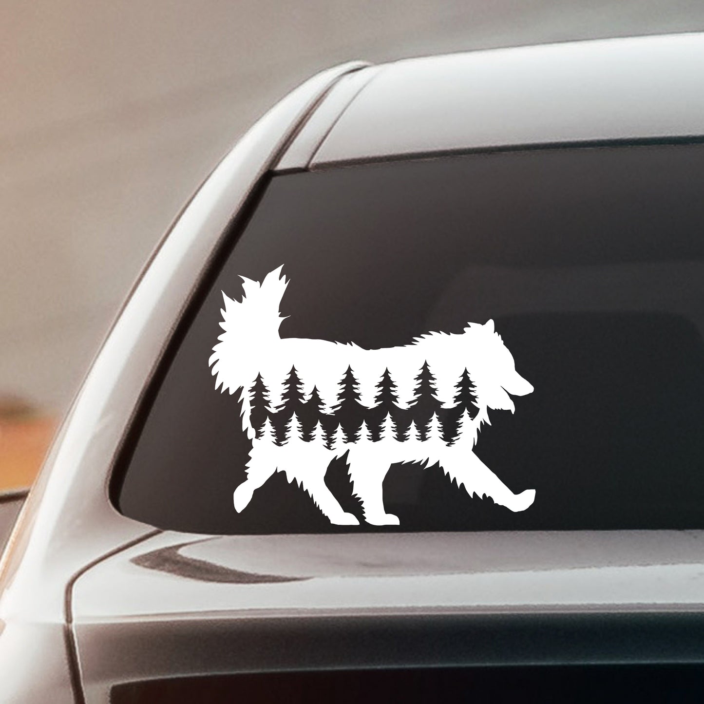 Running Samoyed Dog Vinyl Decal