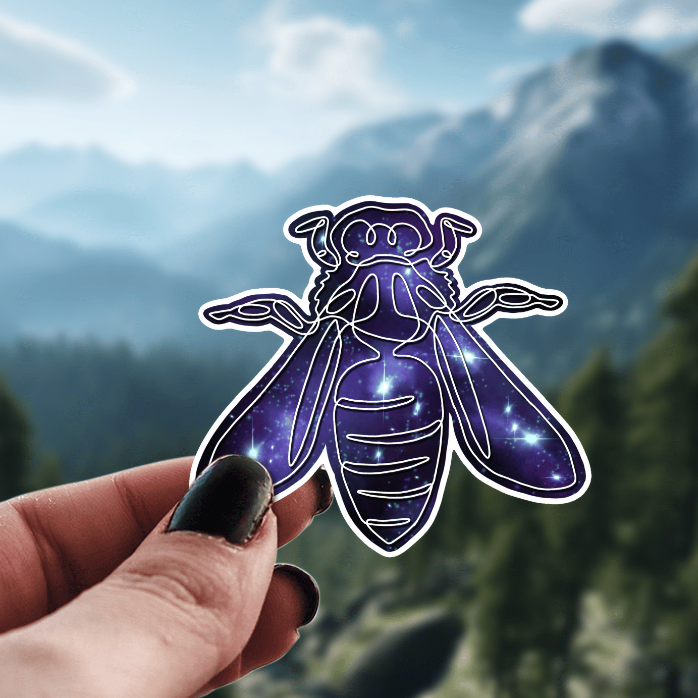 Galaxy Bee Sticker
