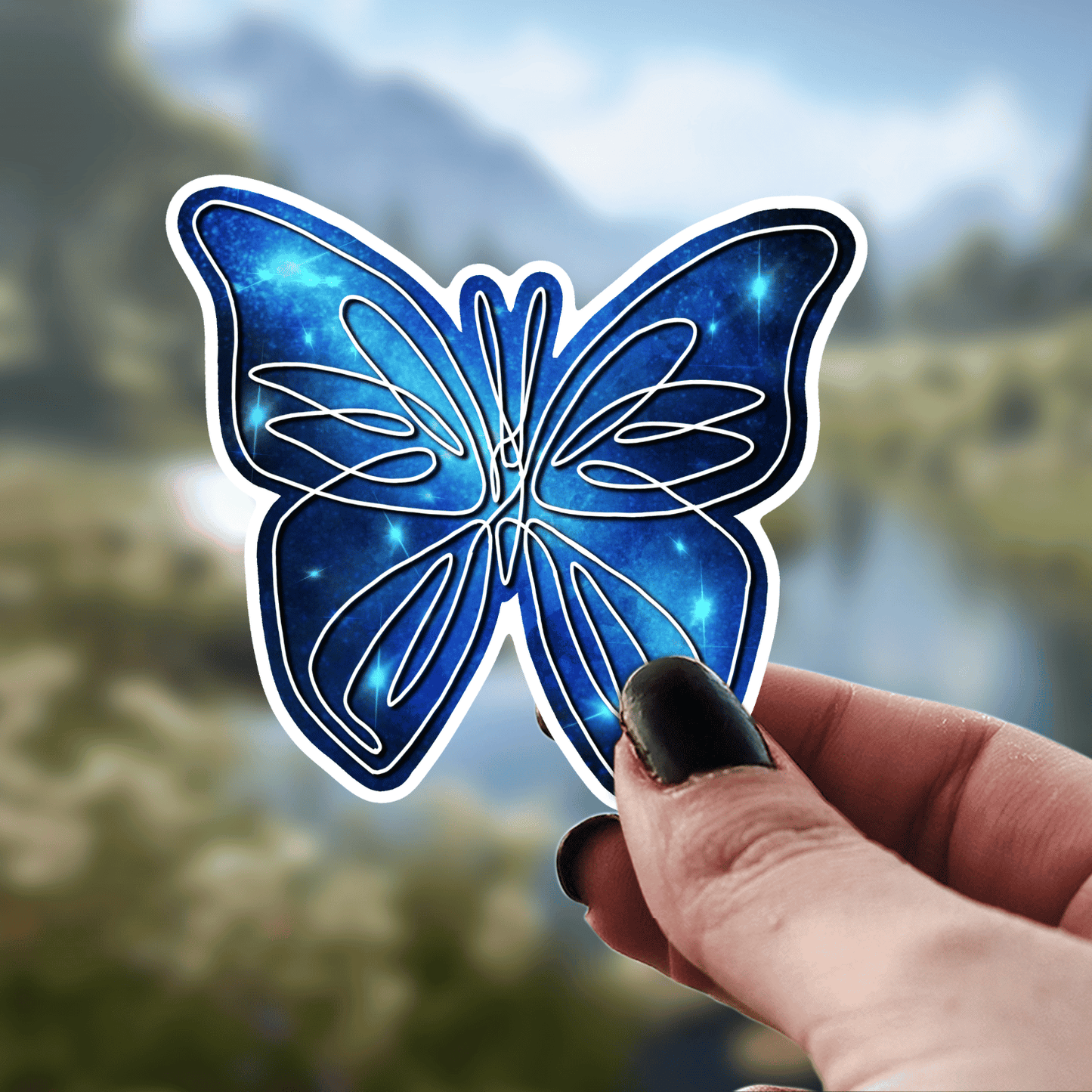 Galaxy Butterfly Sticker