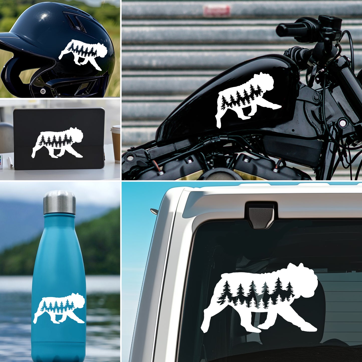 Running Bulldog Dog Vinyl Decal