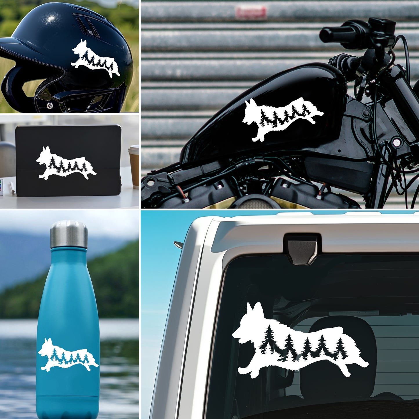 Running Corgi Dog Vinyl Decal