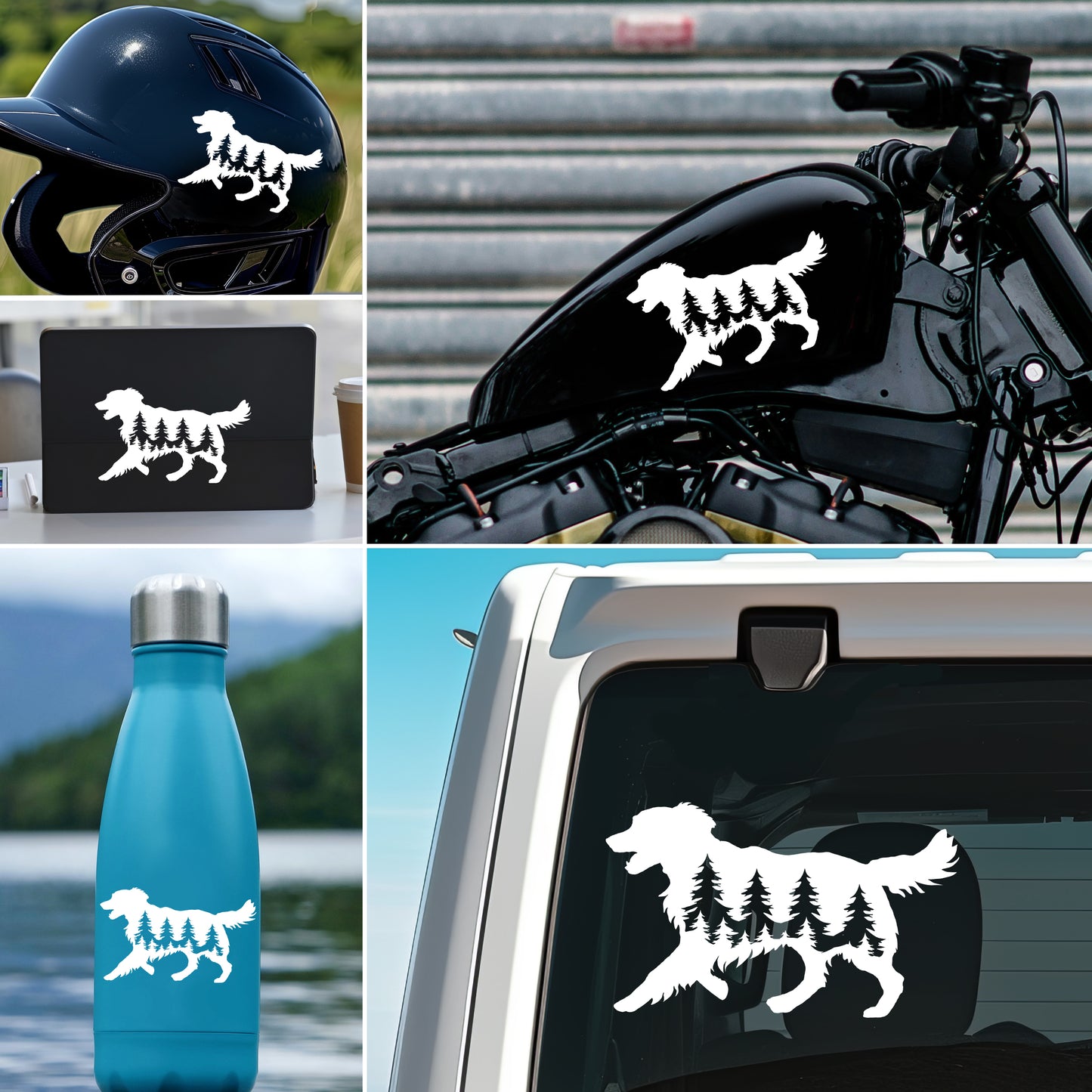 Running Golden Retriever Dog Vinyl Decal