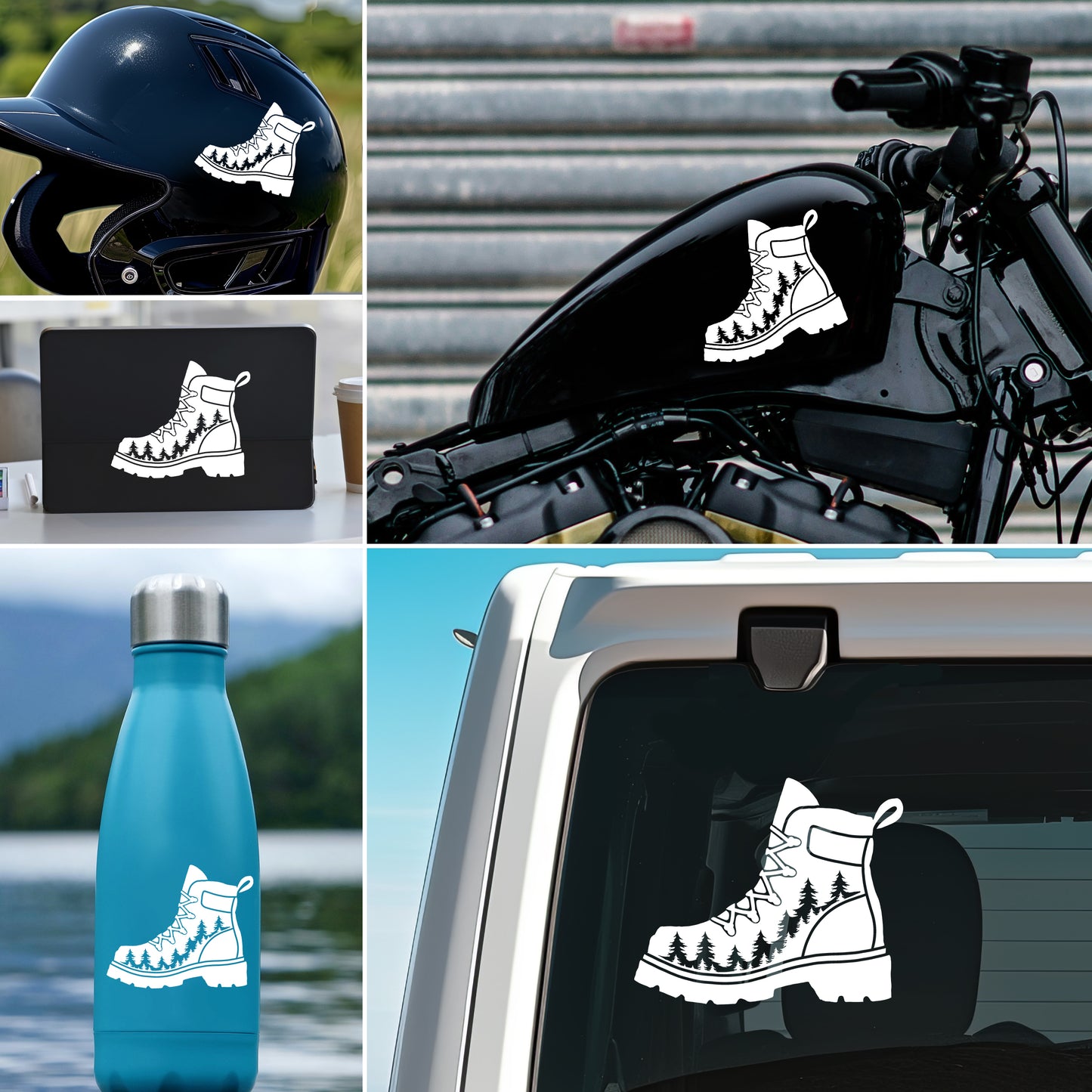 Hiking Boot Vinyl Decal