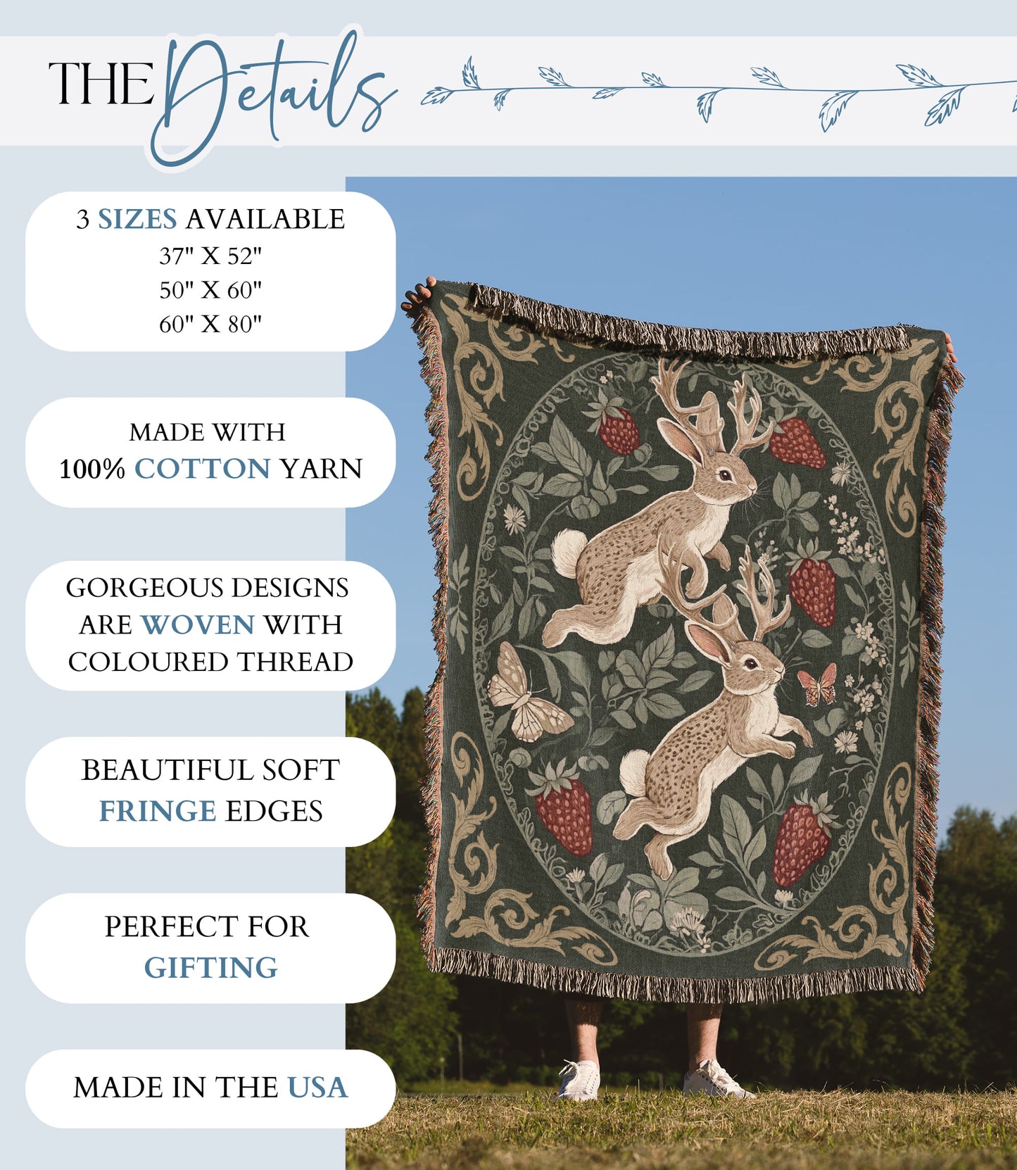Jackalope Woven Blanket