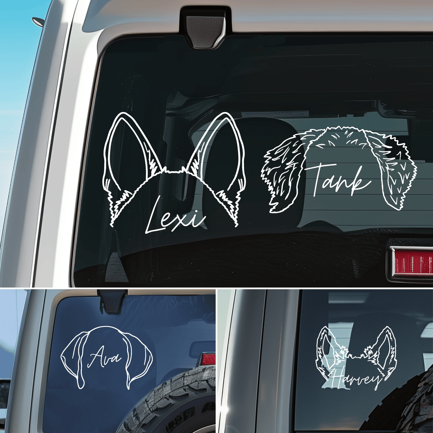 Custom Dog Ear Vinyl Decal