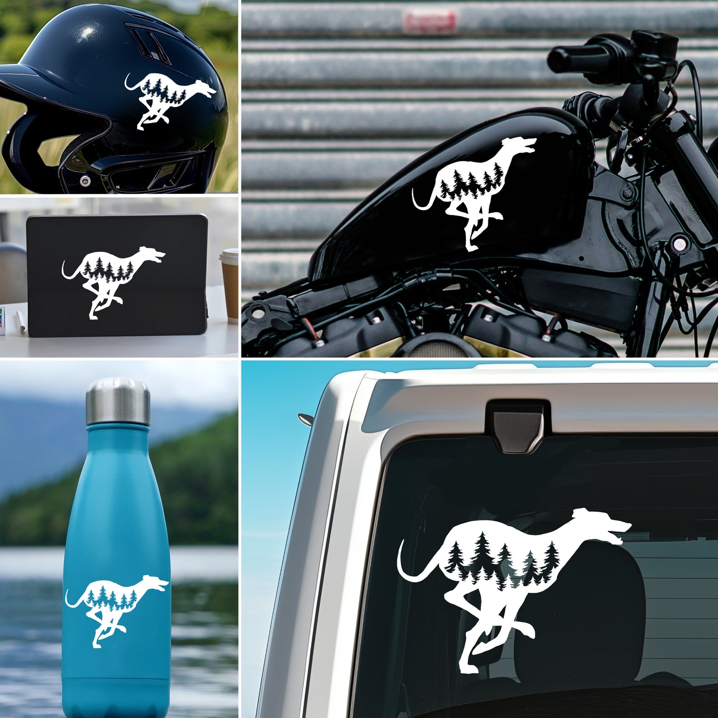 Running Greyhound Dog Vinyl Decal