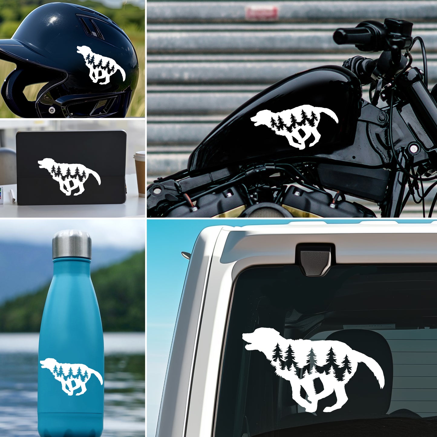 Running Labrador Dog Vinyl Decal