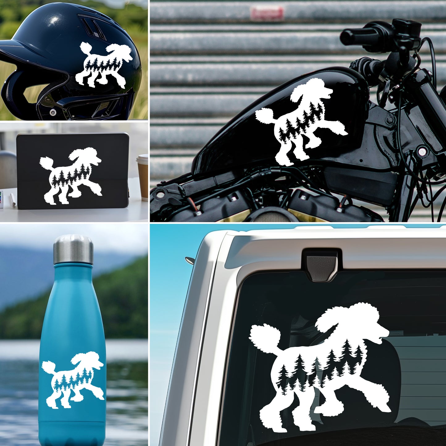 Running Poodle Dog Vinyl Decal