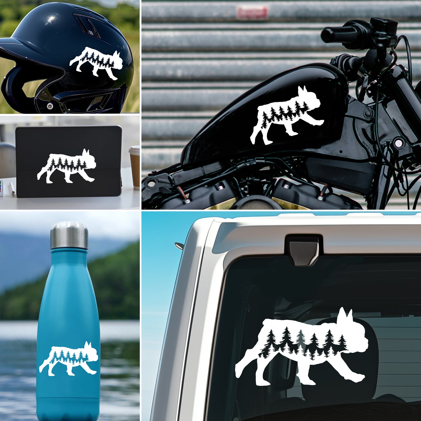 Running French Bulldog Dog Vinyl Decal