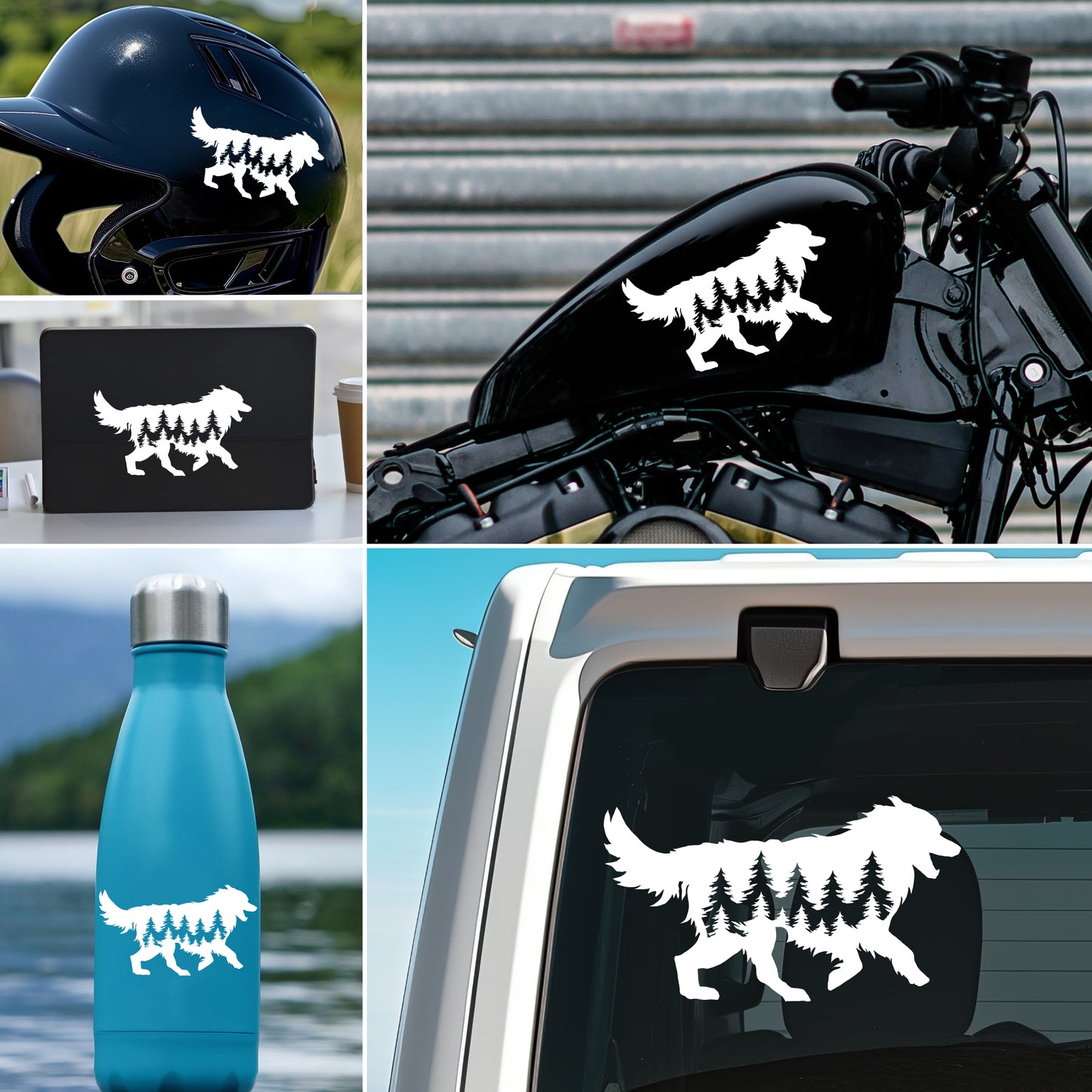 Running Australian Shepherd Dog Vinyl Decal
