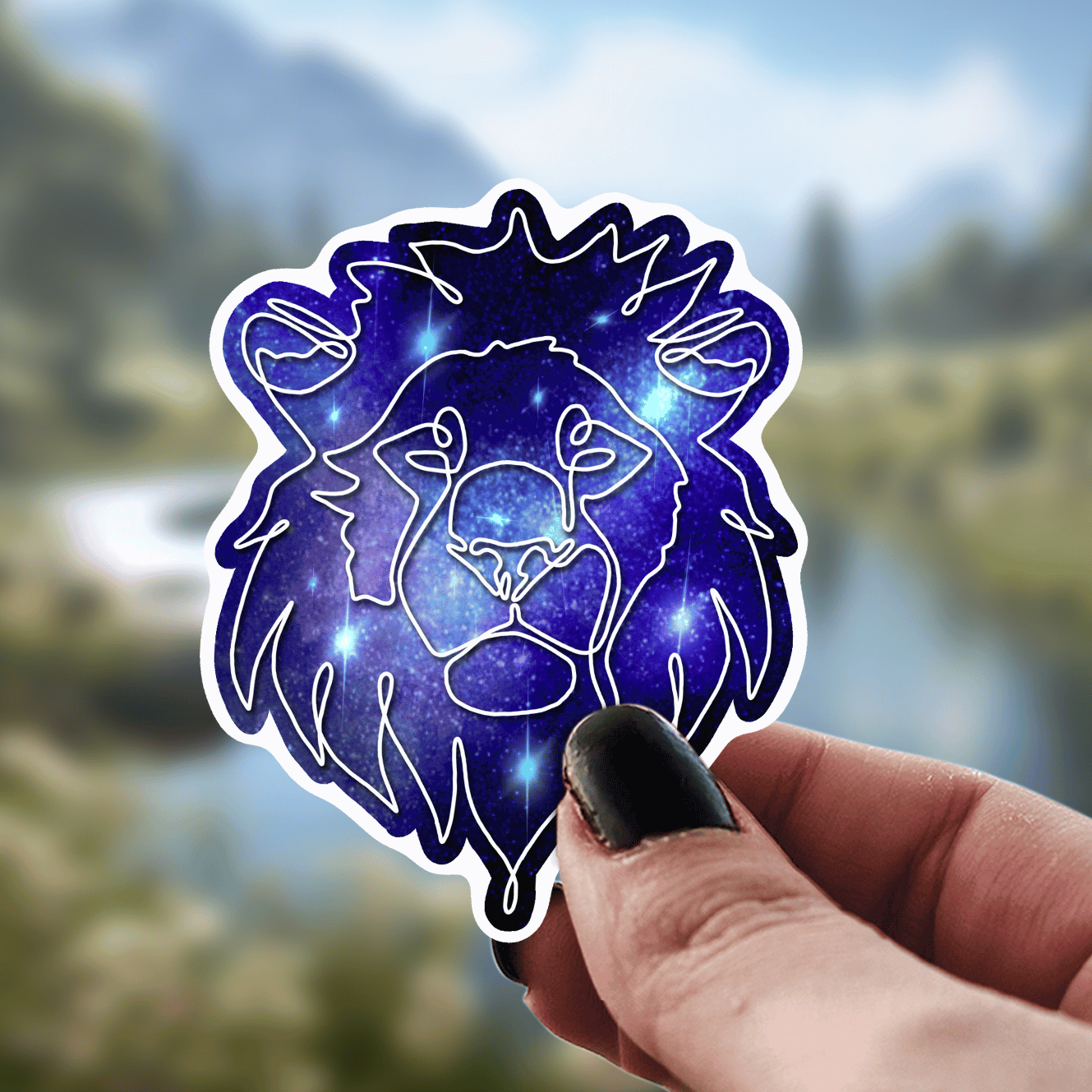 Galaxy Lion Sticker