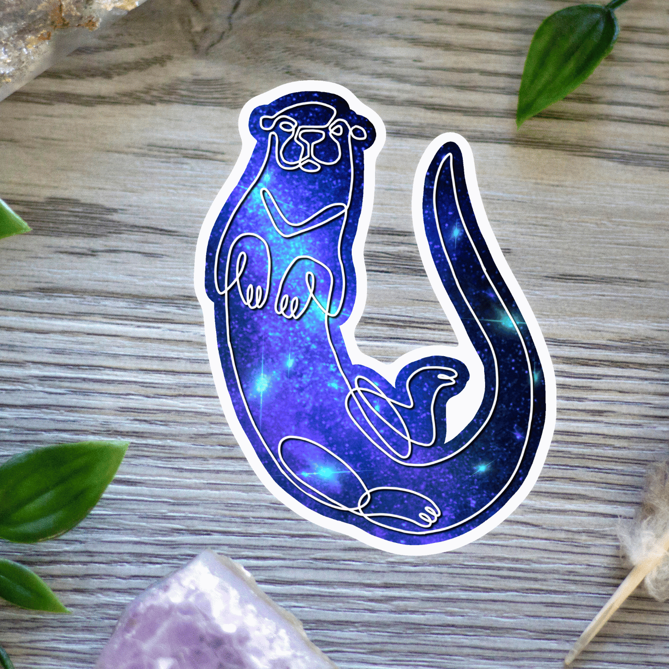 Galaxy Otter Sticker