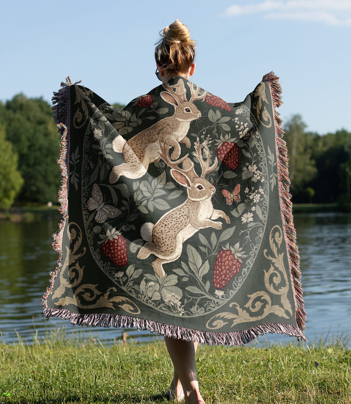 Jackalope Woven Blanket