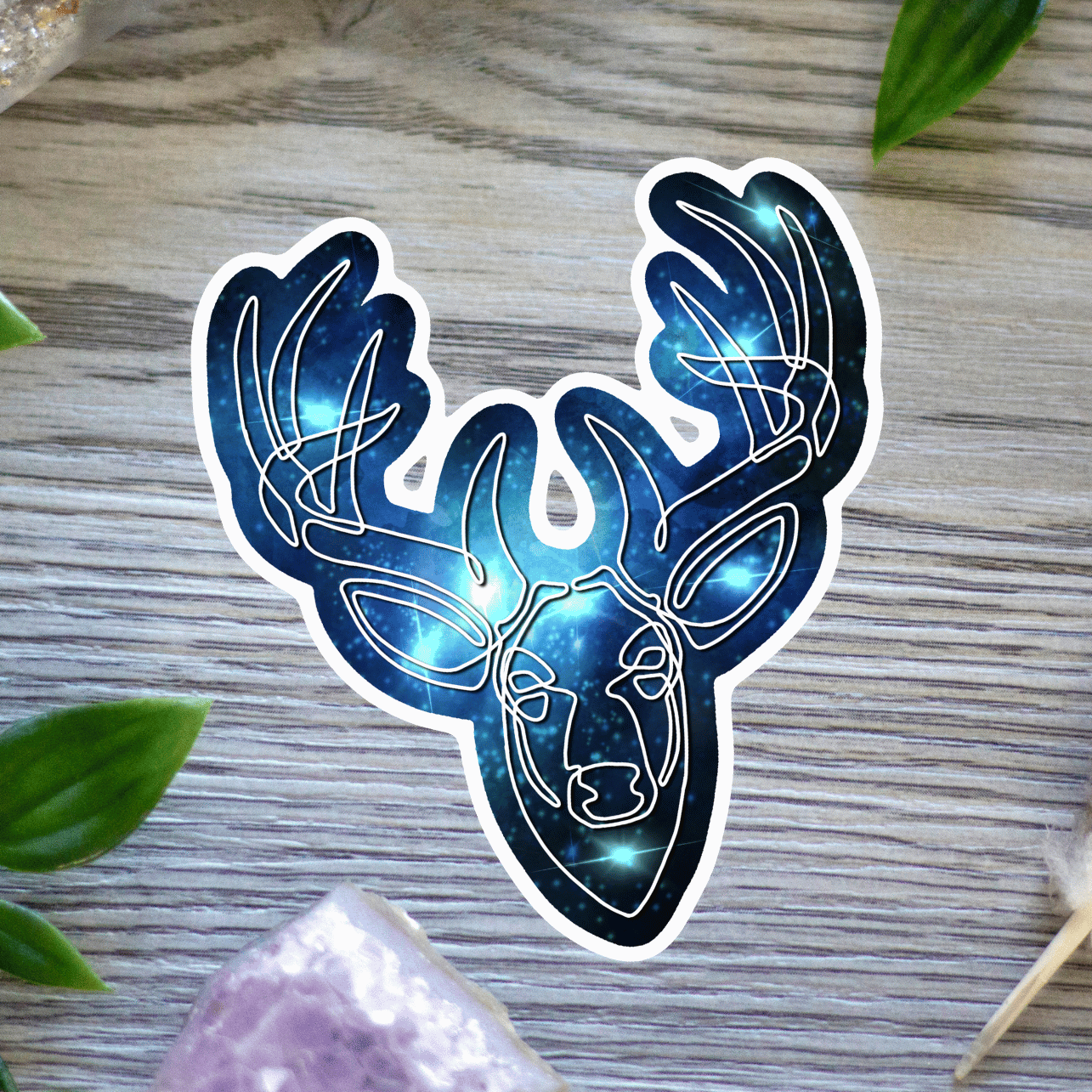 Galaxy Deer Sticker