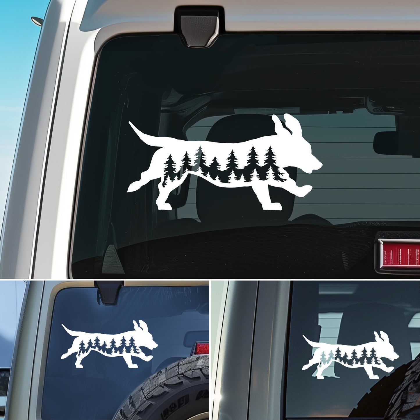 Running Basset Hound Dog Vinyl Decal