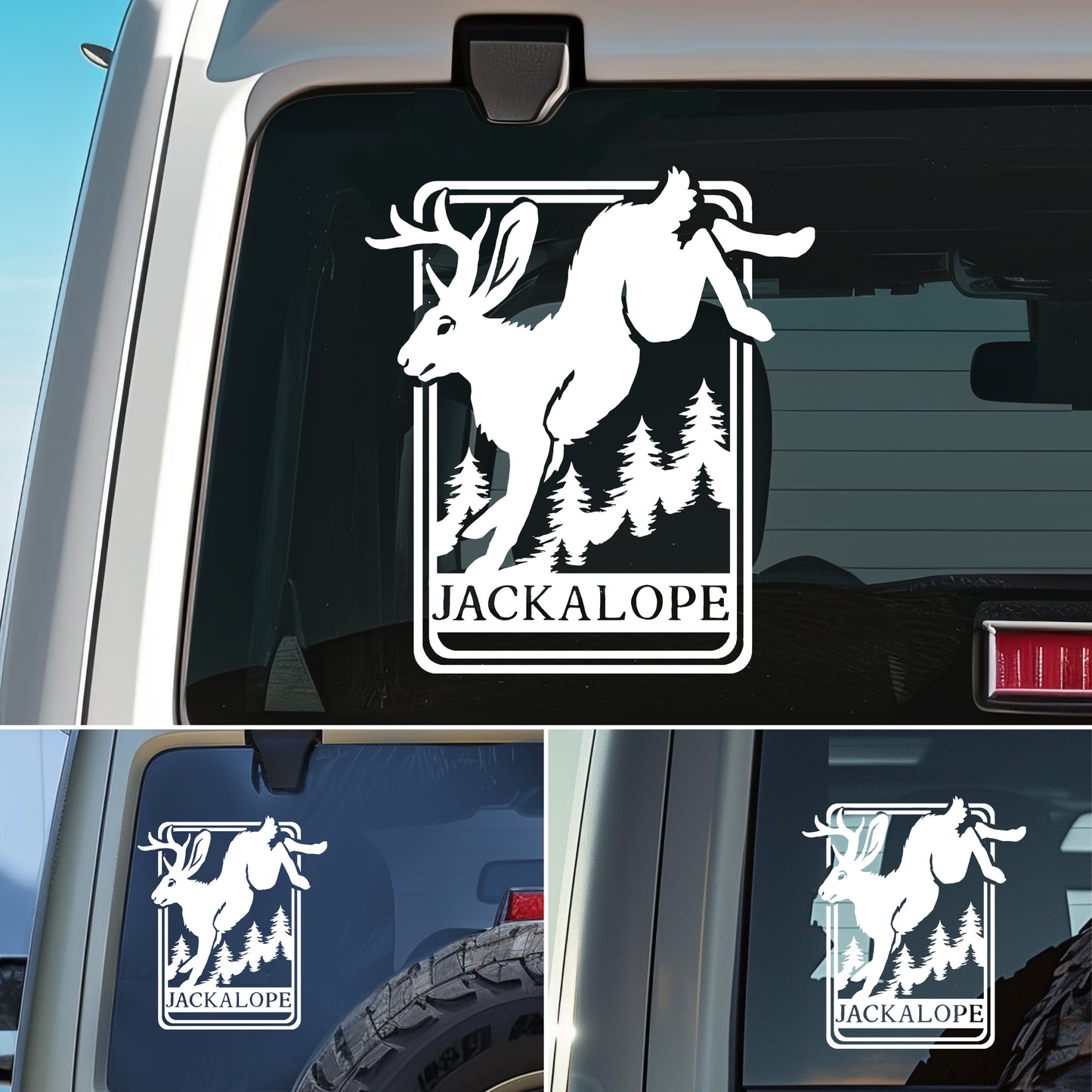 Jackalope Cryptid Vinyl Decal