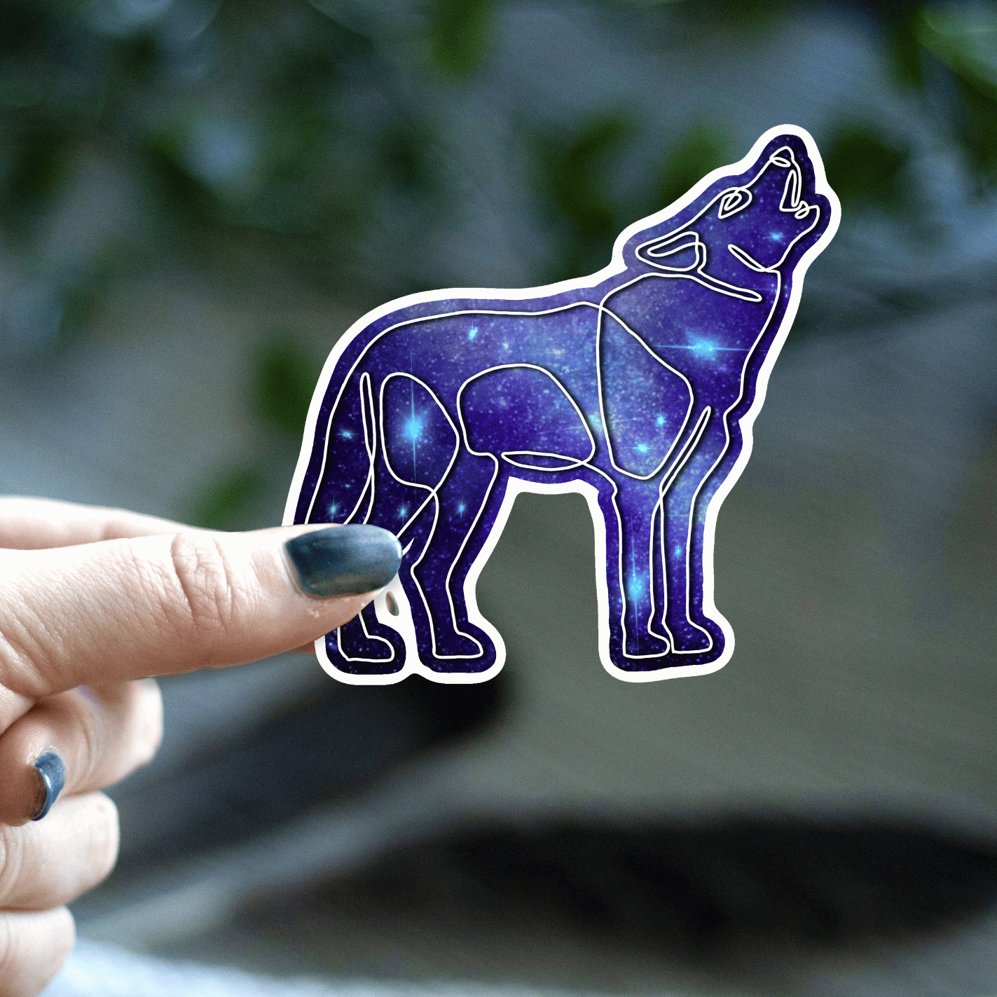 Galaxy Wolf Sticker