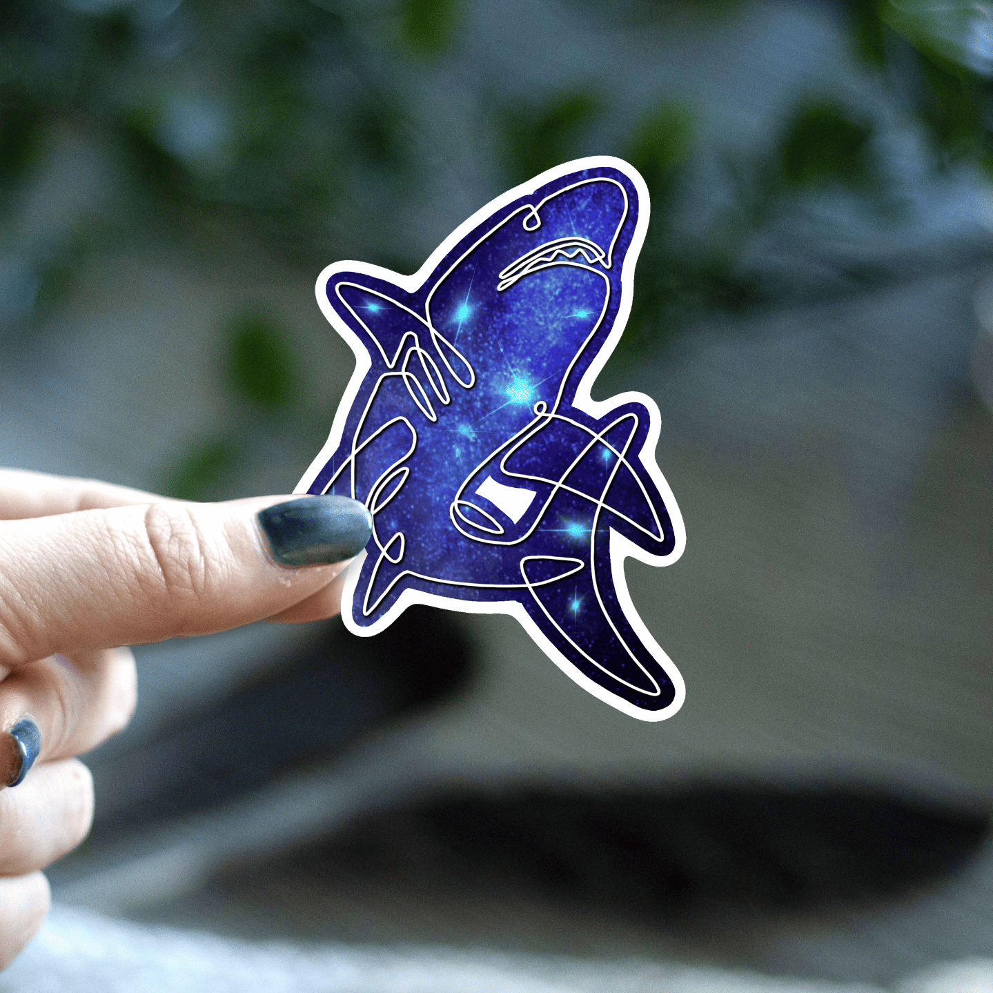 Galaxy Shark Sticker