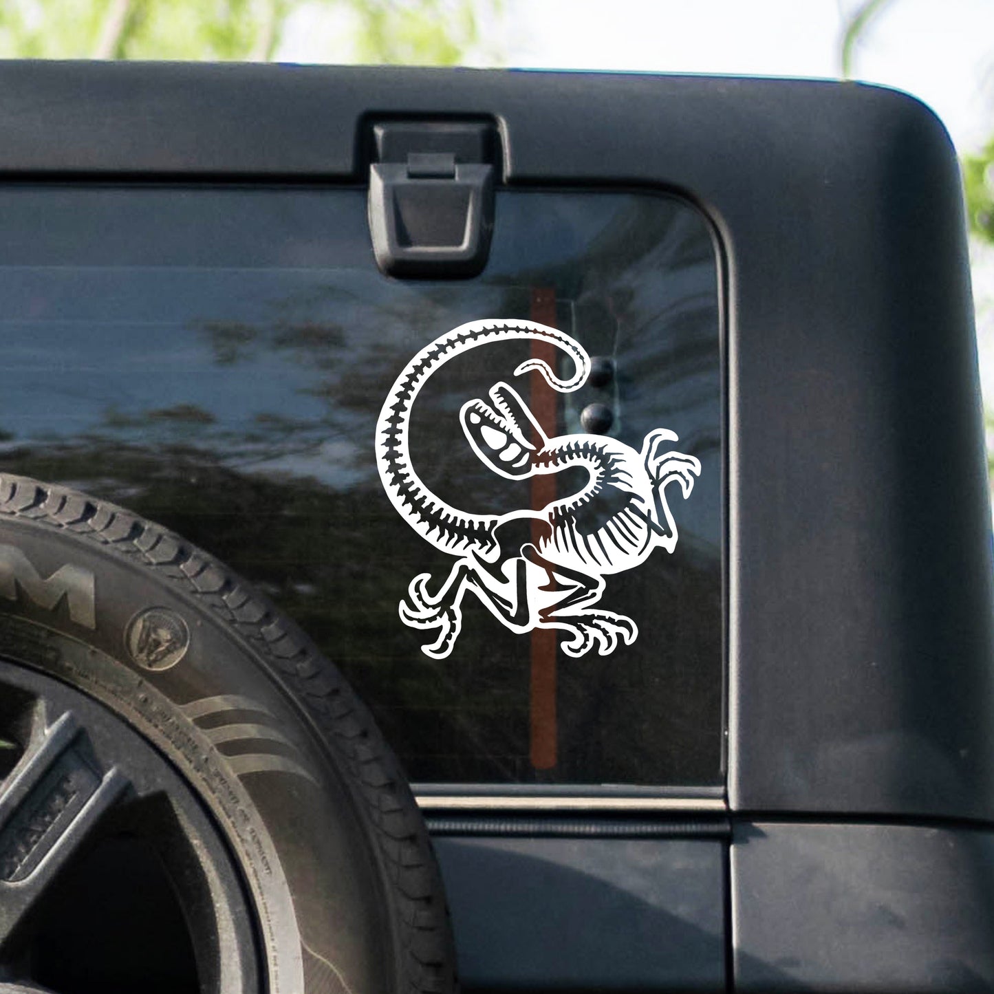 Raptor Skeleton Vinyl Decal