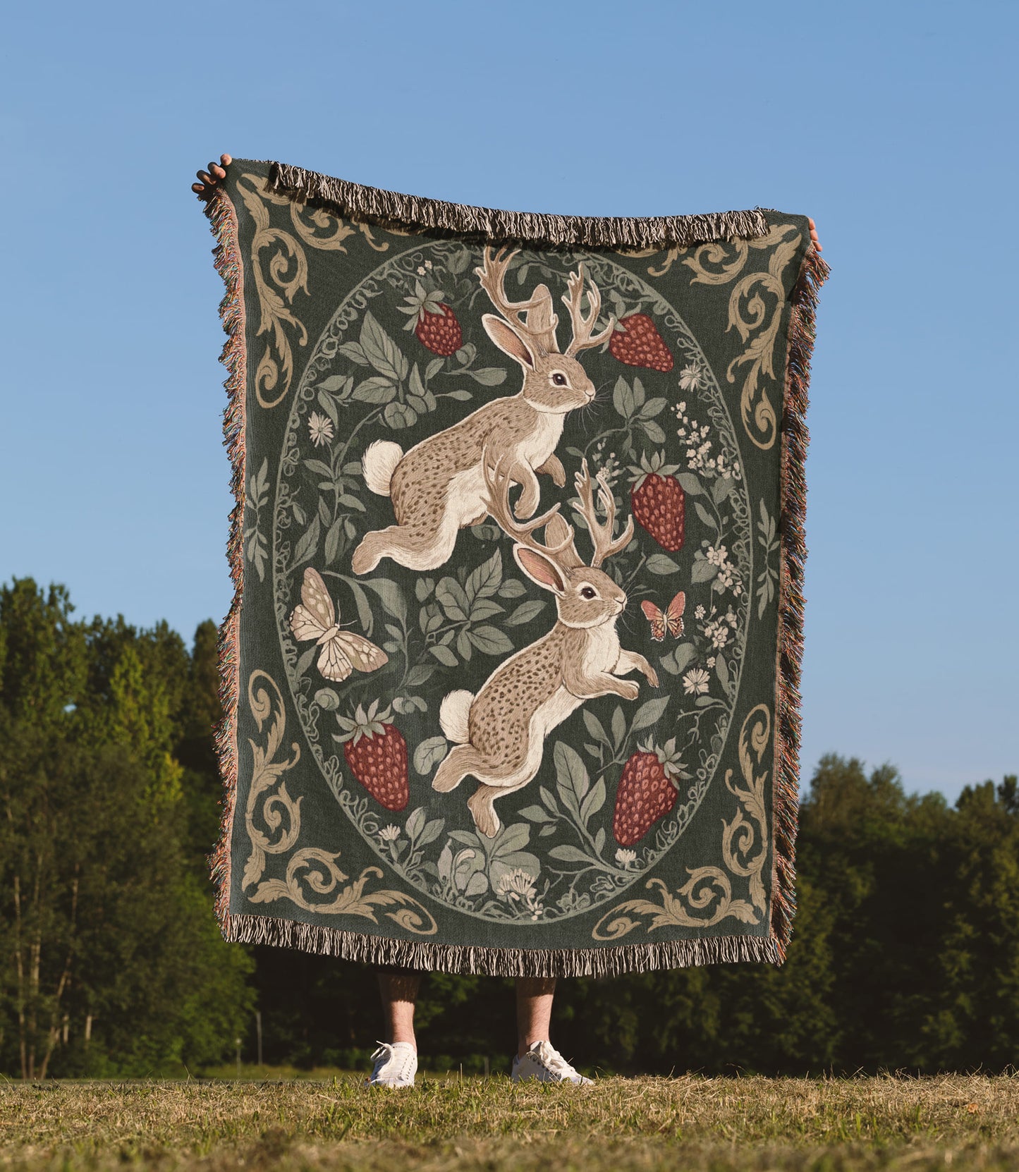 Jackalope Woven Blanket