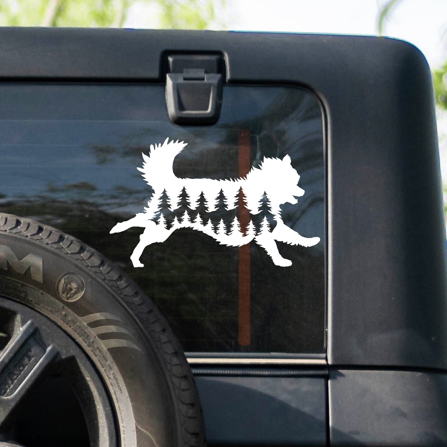Running Pomeranian Dog Vinyl Decal