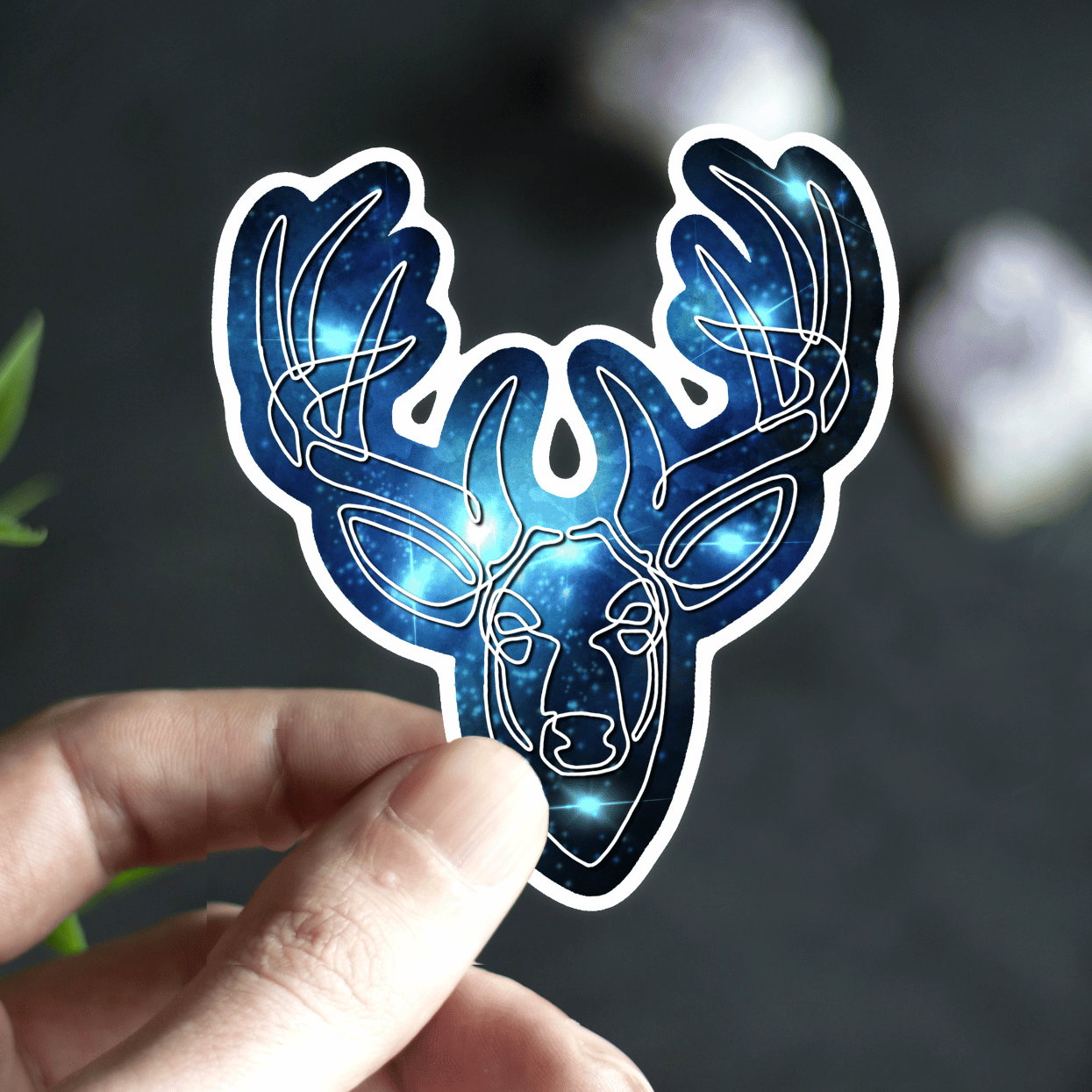 Galaxy Deer Sticker