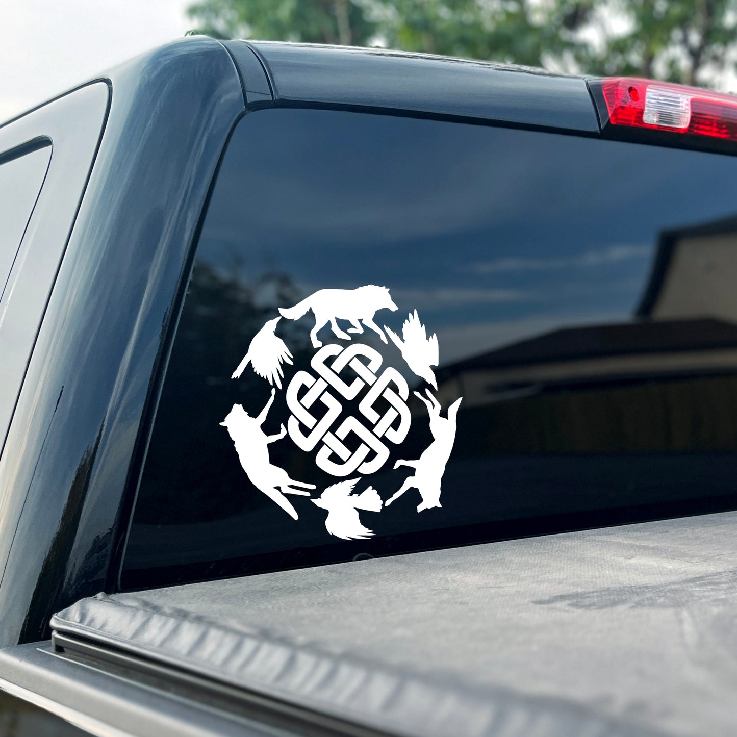 Norse Wolf with Celtic Knot Vinyl Decal