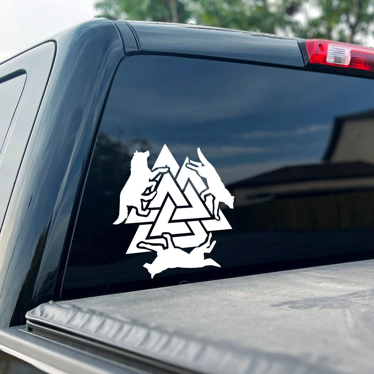 Norse Wolf with Celtic Knot Vinyl Decal