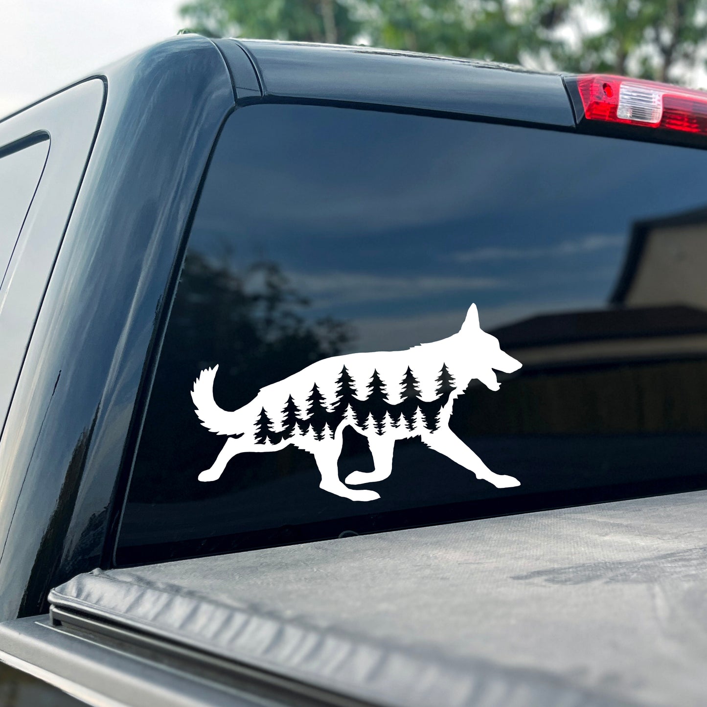 Running German Shepherd Dog Vinyl Decal